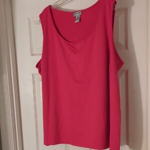 Catherines Women's Bright Pink Sleeveless Blouse